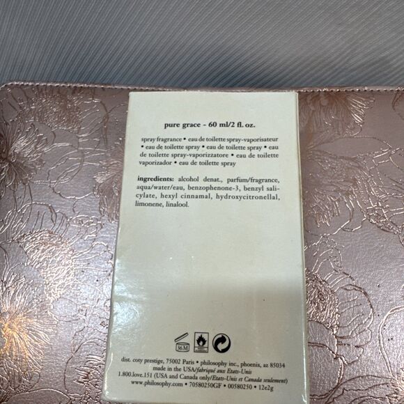 Philosophy Pure Grace 2 Oz 60 ml new in box Women's Eau de toilette discontinued - Picture 7 of 10
